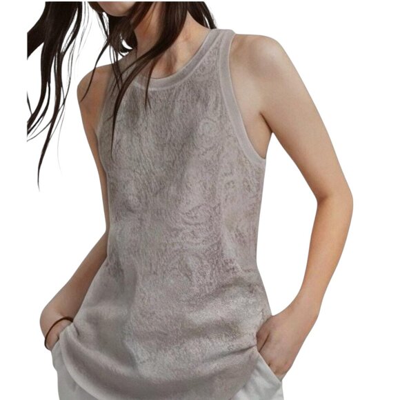 Aritzia Tops - Aritzia | NWOT Wilfred Mauve Gray Volant Sleeveless Racerback Lace Tank Size XS